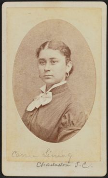 Carte-de-visite portrait of Carrie Lining, ca. 1875. Creator: George N. Barnard
