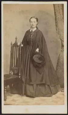 Carte-de-visite portrait of Carrie N. Lacy, 1865. Creator: Henry Ulke