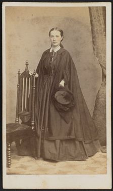 Carte-de-visite portrait of Carrie N. Lacy, 1865. Creator: Henry Ulke