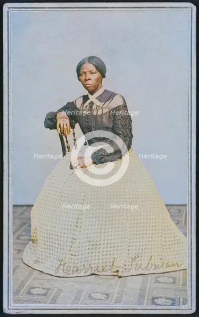 Carte-de-visite portrait of Harriet Tubman, 1868-1869. Creator: Benjamin F. Powelson.