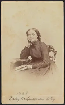 Carte-de-visite portrait of Sally Cadwallader Ely, 1862-1869. Creator: Henry C. Phillips
