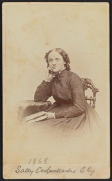 Carte-de-visite portrait of Sally Cadwallader Ely, 1862-1869. Creator: Henry C. Phillips