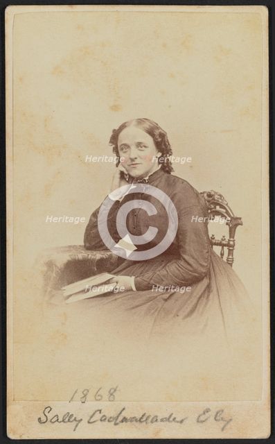 Carte-de-visite portrait of Sally Cadwallader Ely, 1862-1869. Creator: Henry C. Phillips.