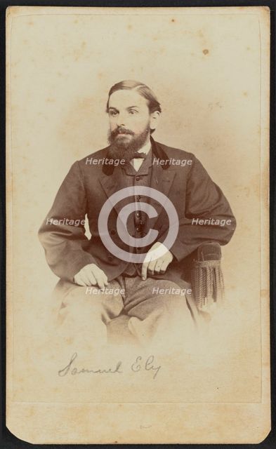 Carte-de-visite portrait of Samuel Ely, 1862-1869. Creator: Henry C. Phillips.