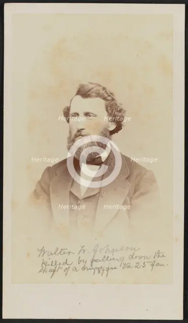 Carte-de-visite portrait of Walter W. Johnson, 1868. Creator: Henry Ulke.