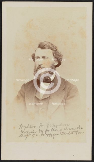 Carte-de-visite portrait of Walter W. Johnson, 1868. Creator: Henry Ulke.