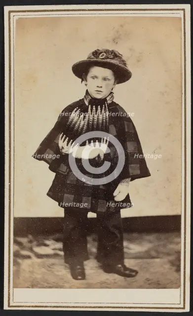Carte-de-visite portrait of Willy Hall, ca. 1860. Creator: Unknown.
