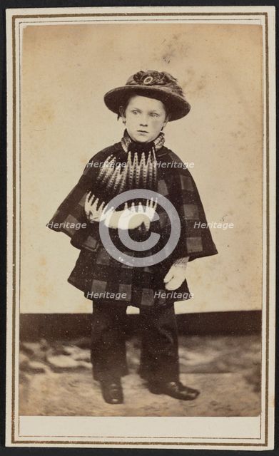 Carte-de-visite portrait of Willy Hall, ca. 1860. Creator: Unknown.