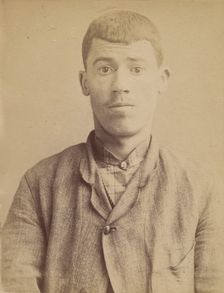 Carteau. Auguste. 23 ans, né à St-Florent (Cher). Verrier. Anarchiste. 1/5/92., 1892. Creator: Alphonse Bertillon