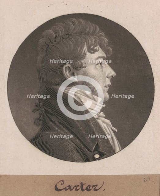 Carter, 1804. Creator: Charles Balthazar Julien Févret de Saint-Mémin.