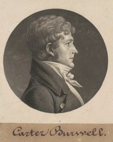 Carter Burwell, 1805. Creator: Charles Balthazar Julien Févret de Saint-Mémin
