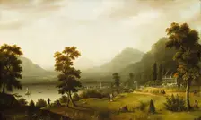 Carter's Tavern at the Head of Lake George, between 1817 and 1818. Creator: Francis Guy