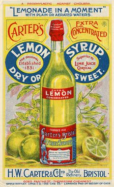 Carter’s Lemon Syrup, 1900