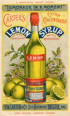 Carter’s Lemon Syrup, 19th century