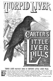 'Carter's Little Liver Pill's 1890. Creator: Unknown