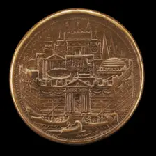 Carthage with Galleys in Harbor [reverse]. Creator: Alessandro Cesati