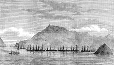 Carthagena Harbour and Escombrera Bay, with the Squadron assembled there, 1873. Creator: Unknown