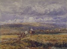 Carting Home the Plough, 1848. Creator: David Cox the Elder