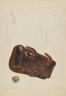 Cartridge Box and Bullet, c. 1937. Creator: Manuel G. Runyan