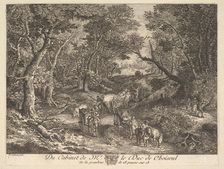 Carts on a Path through the Woods after a painting in the collection of the Duc de Choiseul, 1771. Creator: Unknown