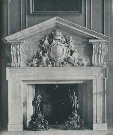Carved Marble Chimneypiece by William Kent (1685-1748). In the Public Dining-Room at Hampton Court
