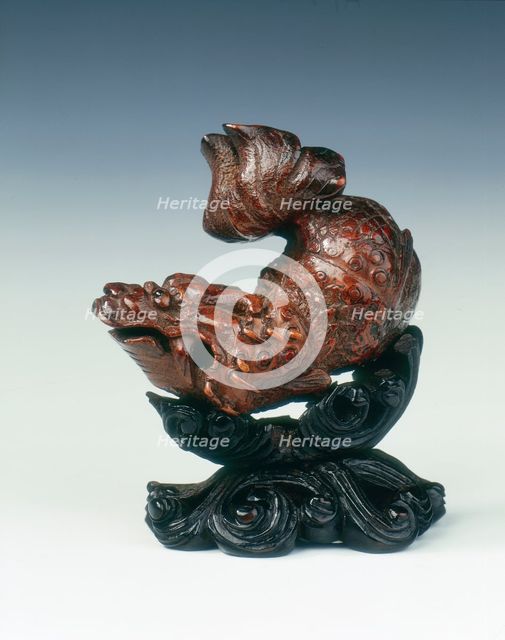 Carved bamboo carp, China, 2nd half of the 17th century. Creator: Unknown.