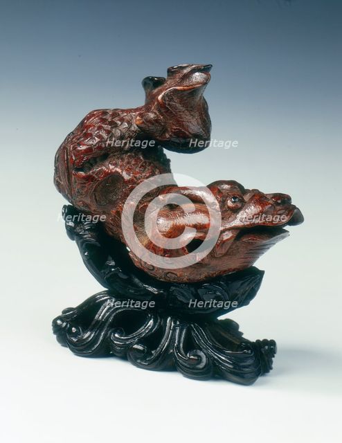 Carved bamboo carp, China, 2nd half of the 17th century. Creator: Unknown.