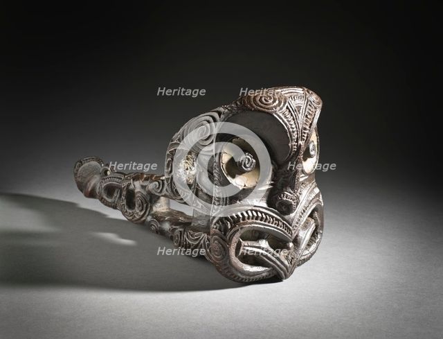 Carved Bar (paepae), c.1800. Creator: Unknown.