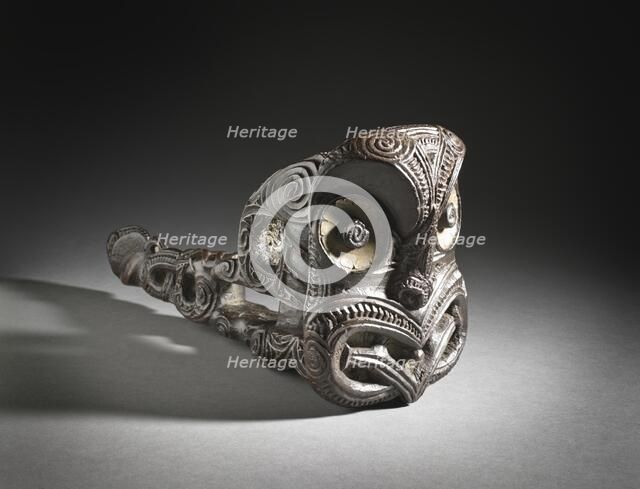 Carved Bar (paepae), c.1800. Creator: Unknown.