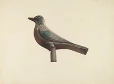 Carved Bird, Garden Decoration, c. 1939. Creator: Robert Pohle