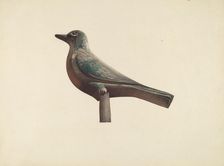 Carved Bird, Garden Decoration, c. 1939. Creator: Robert Pohle