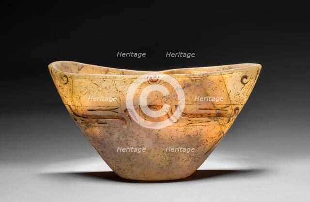 Carved Bowl, 1200-300 BC. Creator: Unknown.