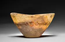 Carved Bowl, 1200-300 BC. Creator: Unknown