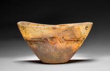 Carved Bowl, 1200-300 BC. Creator: Unknown