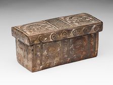 Carved Box Incised with Figures, Birds, and Textile Patterns, A.D. 1000/1532. Creator: Unknown