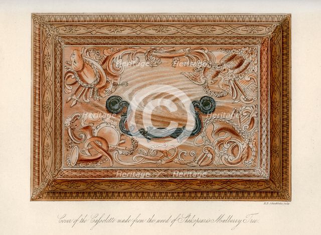 Carved cassolette made from the wood of Shakespeare's mulberry tree, c18th century, (1840). Artist: Robert Blemmell Schnebbelie