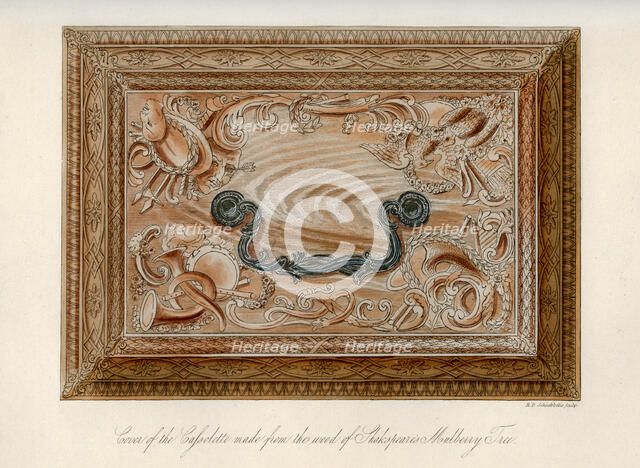 Carved cassolette made from the wood of Shakespeare's mulberry tree, c18th century, (1840). Artist: Robert Blemmell Schnebbelie