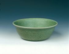 Carved celadon bowl, early Ming dynasty, China, 15th century. Creator: Unknown