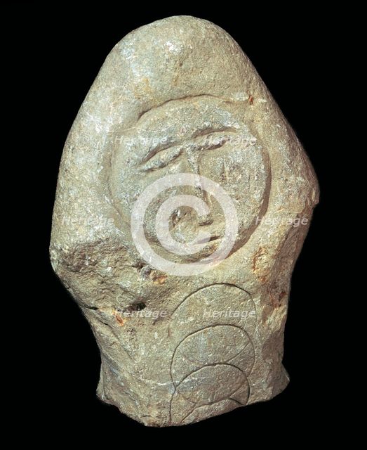 Carved Celtic Head, 1st century. Artist: Unknown