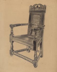 Carved Chair, 1935/1942. Creator: Joseph Sudek