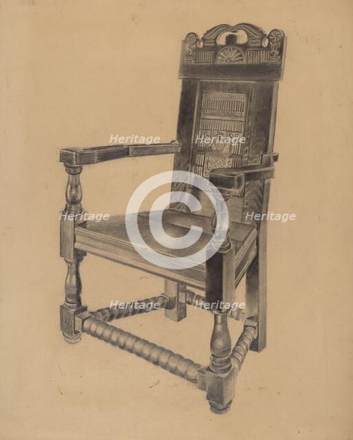 Carved Chair, 1935/1942. Creator: Joseph Sudek.