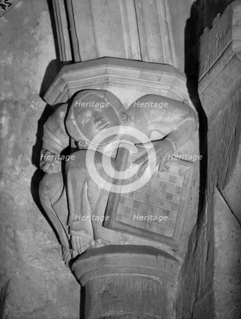 Carved corbel, Winchester Cathedral, The Close, Winchester, Hampshire, 1931. Artist: Charles John Philip Cave.