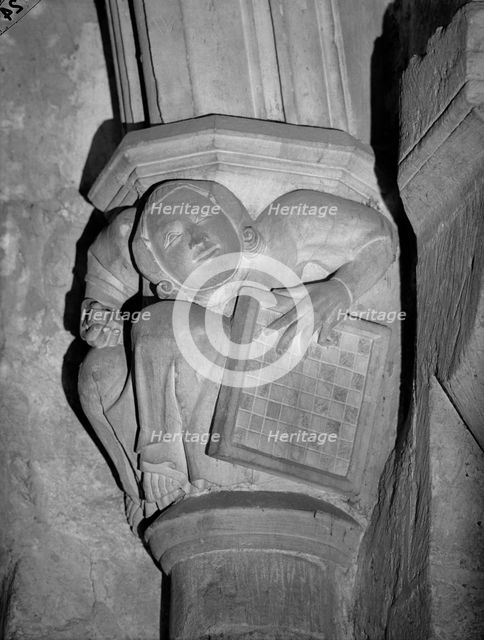 Carved corbel, Winchester Cathedral, The Close, Winchester, Hampshire, 1931. Artist: Charles John Philip Cave.