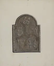 Carved Date Stone, c. 1939. Creator: Leslie Macklem