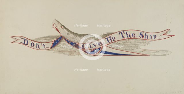 Carved Eagle, c. 1942. Creator: Alice Cosgrove.