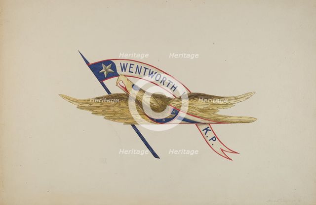 Carved Eagle, c. 1942. Creator: Alice Cosgrove.