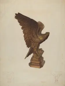 Carved Eagle, c. 1938. Creator: Edward L Loper