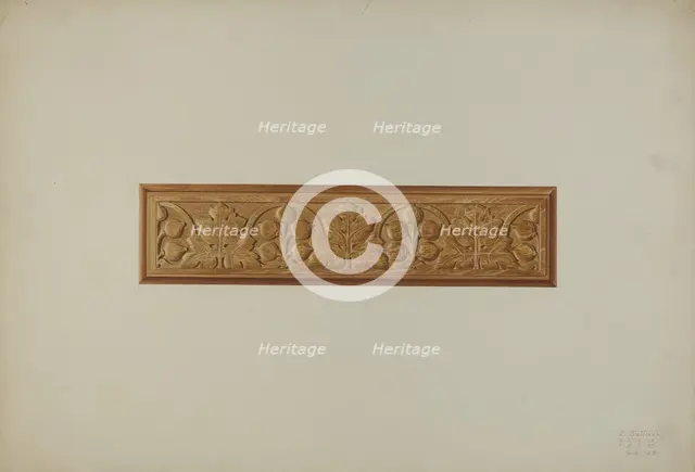 Carved Furniture Detail, 1939. Creator: John Sullivan.