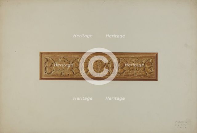 Carved Furniture Detail, 1939. Creator: John Sullivan.