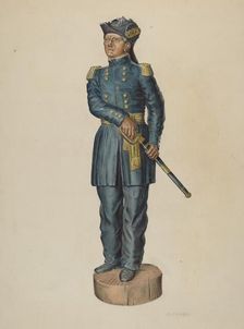 Carved Figure, c. 1940. Creator: Raymond Chard